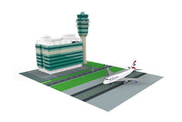 TINY 微影 Ps5 Hong Kong Airport ATC Tower Diorama Playset with Airplane ATC001