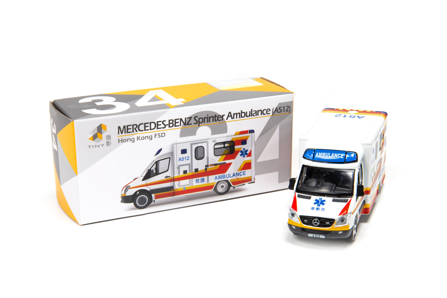 Tiny City 34 MERCEDES-BENZ Sprinter Ambulance (A512) 平治救護車