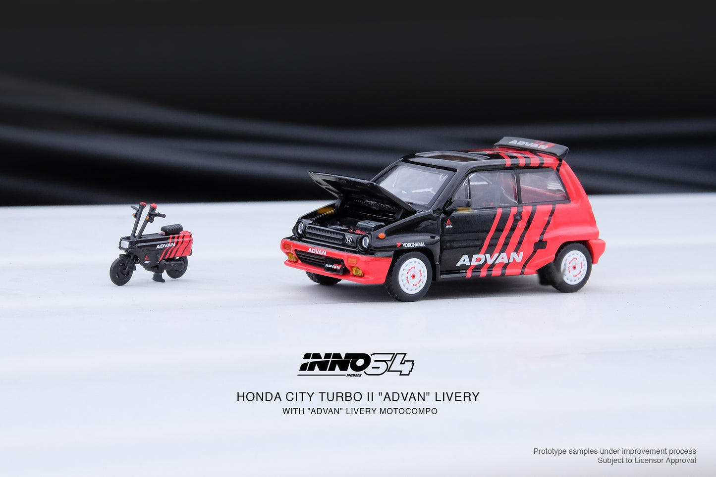 INNO64 1/64 HONDA CITY TURBO II "ADVAN" Livery  With "ADVAN" Livery MOTOCOMPO IN64-CITYII-AD