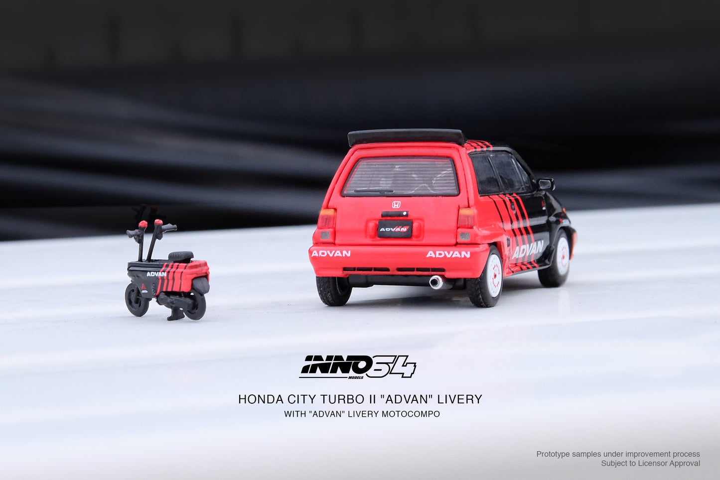 INNO64 1/64 HONDA CITY TURBO II "ADVAN" Livery  With "ADVAN" Livery MOTOCOMPO IN64-CITYII-AD
