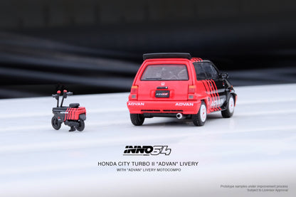 INNO64 1/64 HONDA CITY TURBO II "ADVAN" Livery  With "ADVAN" Livery MOTOCOMPO IN64-CITYII-AD