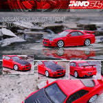 INNO64 1/64 NISSAN SKYLINE GT-R R34 R-TUNE Active Red With Carbon Bonnet IN64-R34RT-ARED