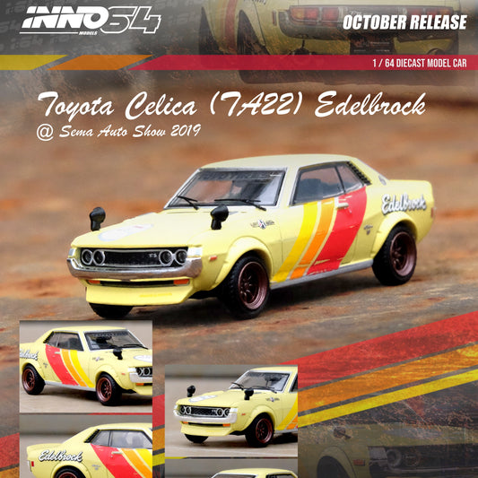 INNO64 1/64 Toyota CELICA 1600GT (TA22) "EDELBROCK" SEMA Auto Salon 2019 IN64-1600GT-SEMA19