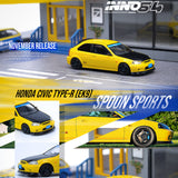 INNO64 1/64 HONDA CIVIC Type-R EK9 Yellow Tuned by Spoon Sports IN64-EK9-YLSP