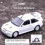 INNO64 1/64 FORD ESCORT RS COSWORTH White LHD with OZ Rally Racing Wheels IN64-FERS-WHILHDOZ