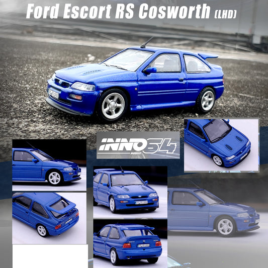 INNO64 1/64 FORD ESCORT RS COSWORTH Metallic Blue LHD IN64-FERS-BLULHD