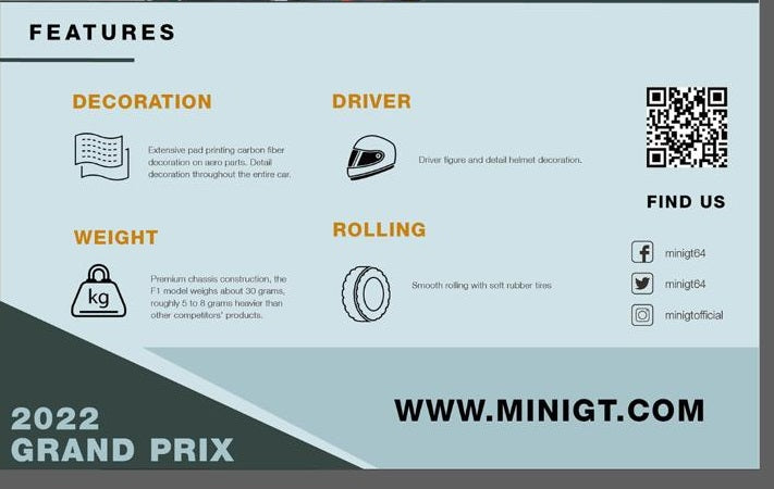 MINI GT 1/64 Oracle Red Bull Racing RB18 #11 Sergio Perez 2022 Abu Dhabi Grand 3rd Place MGT00538-L