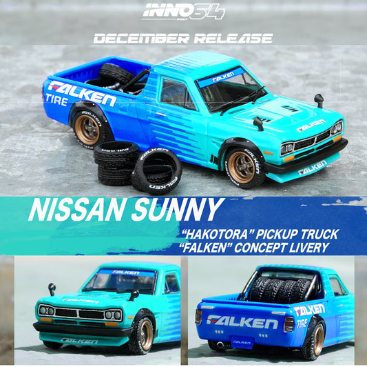INNO64 1/64 NISSAN SUNNY HAKOTORA "FALKEN TIRES" Concept Livery IN64-HKT-FAL