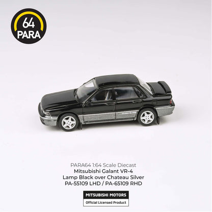 PARA64 1/64 1998 Mitsubishi Galant VR-4 Lamp Black over Chateau Silver LHD PA-55109