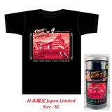 STREET FIGHTER II Japan Bottle T-Shirt (Size XL) Chun-Li vs Sagat (Black) 日本限定 Japan Only BT-03BBXL