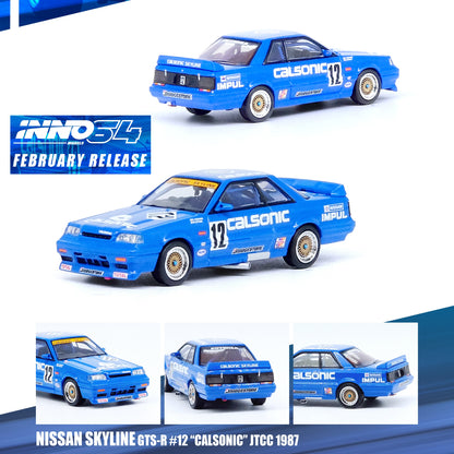 INNO64 1/64 NISSAN SKYLINE GTS-R (R31) #12 "CALSONIC" JTCC 1987 IN64-R31-CA12