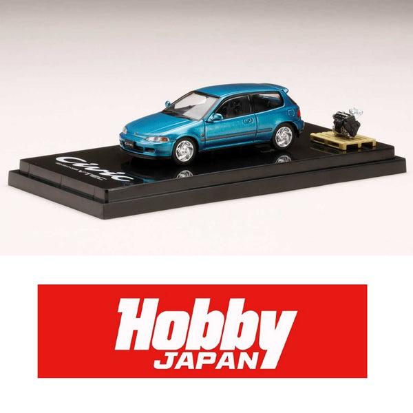 HOBBY JAPAN 1/64 Honda CIVIC (EG6) SiR Ⅱ with Engine Display Model Green Pearl HJ641017GG