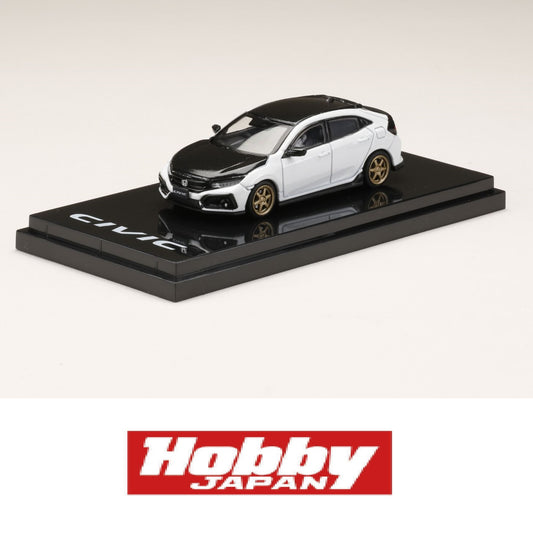 HOBBY JAPAN 1/64 Honda CIVIC Hatchback (FK7) CARBON BONNET CUSTOMIZED VER. White Pearl HJ641018DW