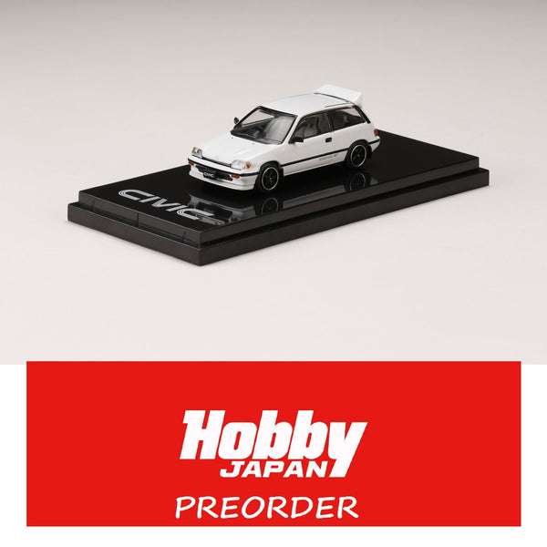 PREORDER HOBBY JAPAN 1/64 Honda CIVIC Si (AT) 1984 Customized Version White HJ641029CW (Approx. Release Date : Q1 2021 subjects to the manufacturer's final decision)