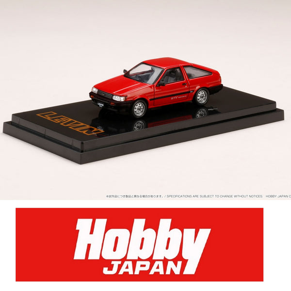 PREORDER HOBBY JAPAN 1/64 Toyota COROLLA LEVIN AE86 3 DOOR GTV Red Black HJ641037BRK (Approx. Release Date : Q2 2022 subjects to the manufacturer's final decision)