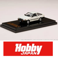 PREORDER HOBBY JAPAN 1/64 Toyota COROLLA LEVIN AE86 3 DOOR GTV White Black HJ641037BWK (Approx. Release Date : Q2 2022 subjects to the manufacturer's final decision)
