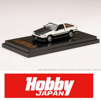 PREORDER HOBBY JAPAN 1/64 Toyota COROLLA LEVIN AE86 3 DOOR Customized Version / Carbon Bonnet White HJ641037CWK (Approx. Release Date : Q2 2022 subjects to the manufacturer's final decision)