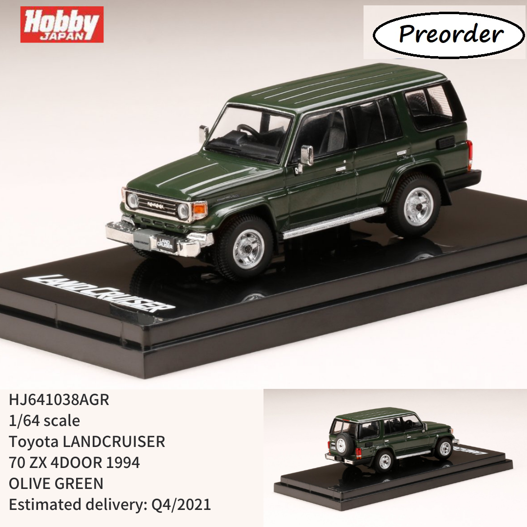 HOBBY JAPAN 1/64 Toyota LANDCRUISER 70 ZX 4DOOR 1994 OLIVE