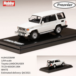 HOBBY JAPAN 1/64 Toyota LANDCRUISER 70 ZX 4DOOR 1994 WHITE HJ641038AW