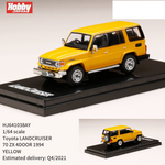 HOBBY JAPAN 1/64 Toyota LANDCRUISER 70 ZX 4DOOR 1994 YELLOW (CUSTOMIZED COLOR) HJ641038AY