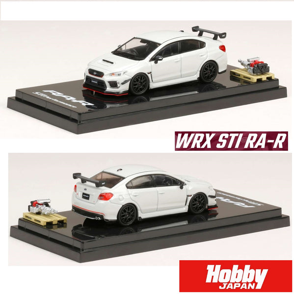 PREORDER HOBBY JAPAN 1/64 SUBARU WRX STI RA-R FULL-OPTION With Engine Display model White HJ641040W (Approx. Release Date : Q4 2022 subjects to the manufacturer's final decision)