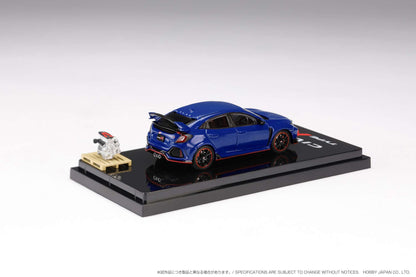 HOBBY JAPAN 1/64 Honda CIVIC TYPE R (FK8) 2017 with Engine Display Model Brilliant Sporty Blue Metallic HJ641055ABL