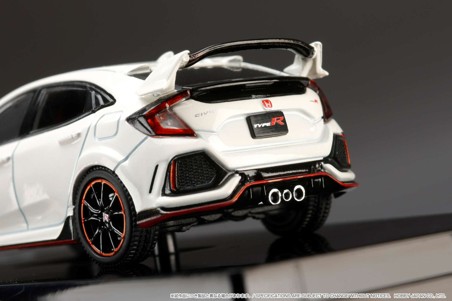 HOBBY JAPAN 1/64 Honda CIVIC TYPE R (FK8) 2017 with Engine Display Model Championship White HJ641055AW