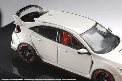 HOBBY JAPAN 1/64 Honda CIVIC TYPE R (FK8) 2017 with Engine Display Model Championship White HJ641055AW