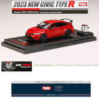 HOBBY JAPAN 1/64 Honda CIVIC TYPE R (FL5) with Engine Display Model Flame Red HJ641063R