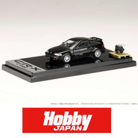 HOBBY JAPAN 1/64 Honda CR-X SiR (EF8) 1989 with Engine Display Model BLACK HJ642005BK