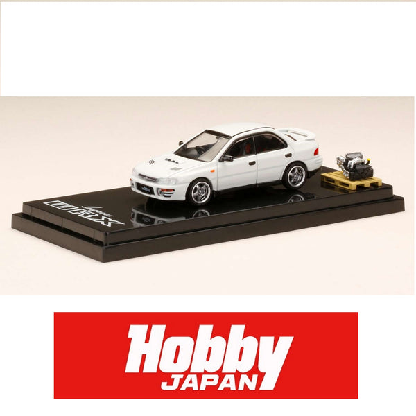 HOBBY JAPAN 1/64 SUBARU IMPREZA WRX (GC8) 1992 with Engine Display Model White HJ642013AW