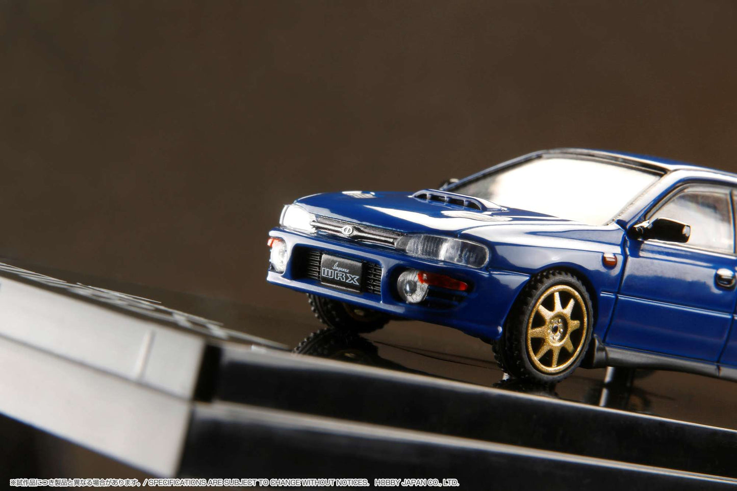 HOBBY JAPAN 1/64  SUBARU IMPREZA WRX (GC8) 1992 Customized Version with Engine Display Model Blue HJ642013BBL