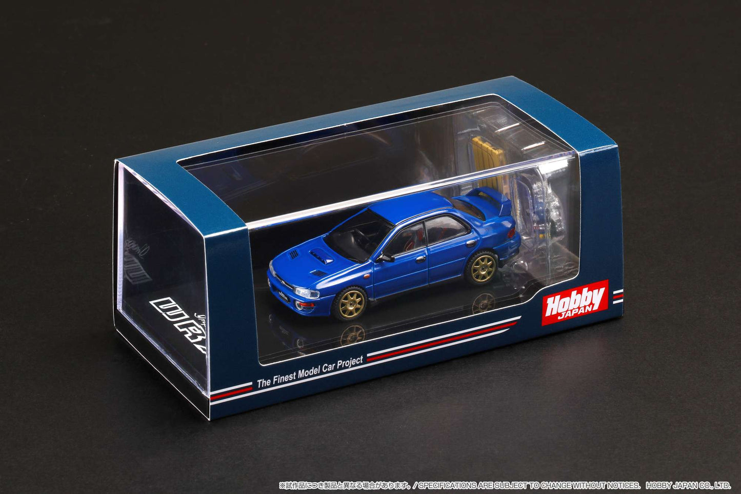 HOBBY JAPAN 1/64  SUBARU IMPREZA WRX (GC8) 1992 Customized Version with Engine Display Model Blue HJ642013BBL