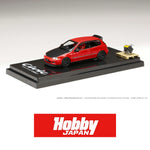 HOBBY JAPAN 1/64 Honda CIVIC (EG6) JDM Style Customized Version with Engine Display Model Red HJ642017AR