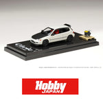 HOBBY JAPAN 1/64 Honda CIVIC (EG6) JDM Style Customized Version with Engine Display Model White HJ642017AW