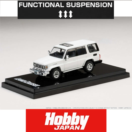 HOBBY JAPAN 1/64 Toyota LANDCRUISER 70 ZX 4 DOOR 2001 WHITE HJ642038BW