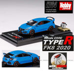 HOBBY JAPAN 1/64 Honda CIVIC TYPE R (FK8) 2020 with Engine Display Model Racing Blue Pearl HJ642055ABL