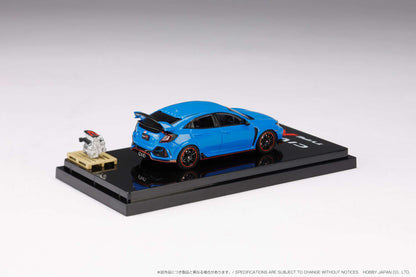 HOBBY JAPAN 1/64 Honda CIVIC TYPE R (FK8) 2020 with Engine Display Model Racing Blue Pearl HJ642055ABL