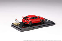 HOBBY JAPAN 1/64 Honda CIVIC TYPE R (FK8) 2020 with Engine Display Model Flame Red HJ642055AR