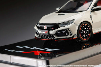 HOBBY JAPAN 1/64 Honda CIVIC TYPE R (FK8) 2020 with Engine Display Model Championship White HJ642055AW
