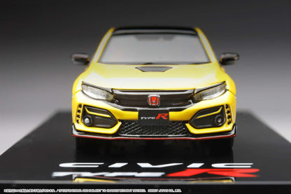 HOBBY JAPAN 1/64  Honda CIVIC Type R Limited Edition (FK8) 2020 with Engine Display Model Sunlight Yellow Ⅱ HJ642055BY
