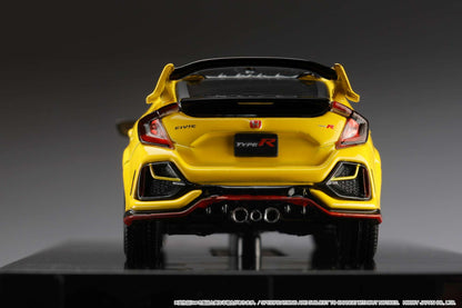 HOBBY JAPAN 1/64  Honda CIVIC Type R Limited Edition (FK8) 2020 with Engine Display Model Sunlight Yellow Ⅱ HJ642055BY