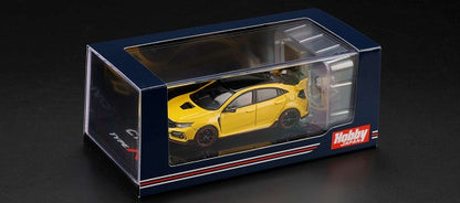 HOBBY JAPAN 1/64  Honda CIVIC Type R Limited Edition (FK8) 2020 with Engine Display Model Sunlight Yellow Ⅱ HJ642055BY