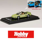 HOBBY JAPAN 1/64 Honda NSX Type T with Detachable Roof LIME GREEN METALLIC HJ643006BGR