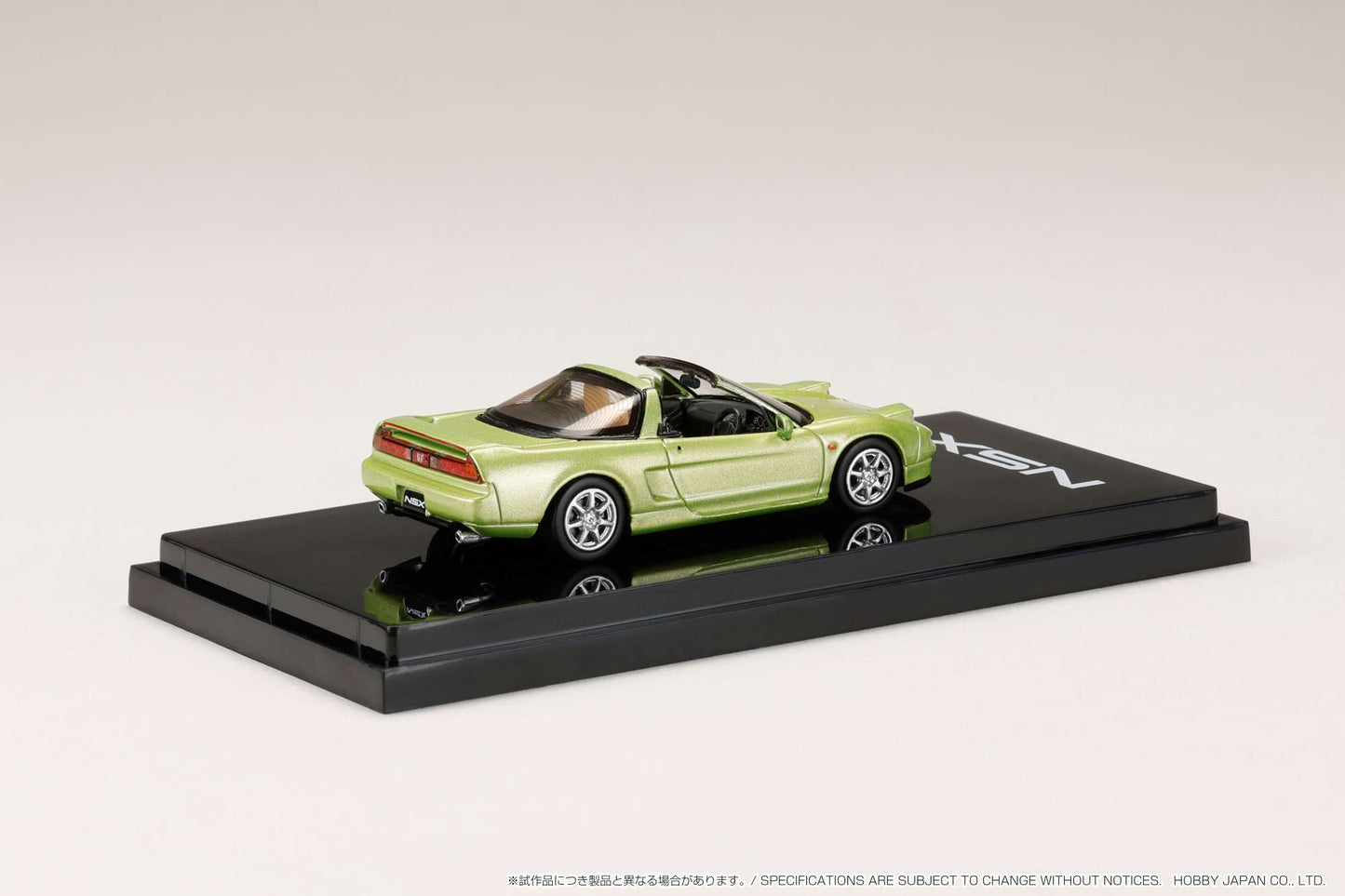 HOBBY JAPAN 1/64 Honda NSX Type T with Detachable Roof LIME GREEN METALLIC HJ643006BGR