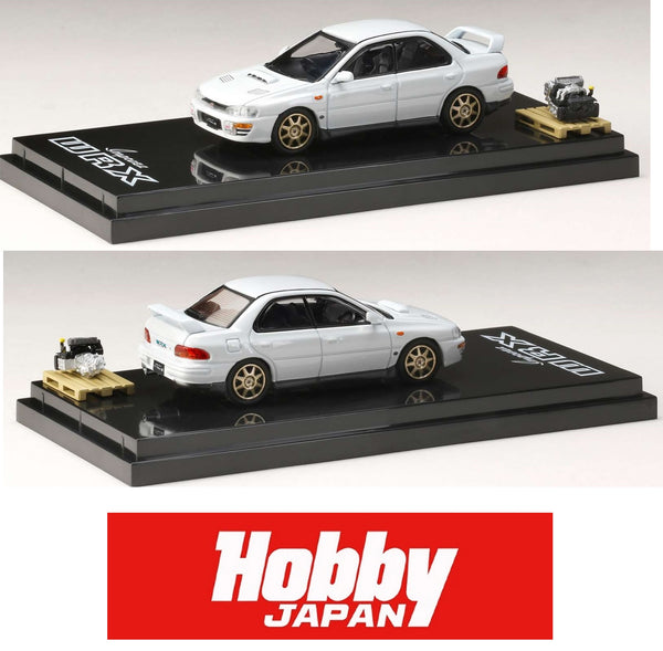 HOBBY JAPAN 1/64 SUBARU IMPREZA WRX  (GC8) STi Version II with Engine Display Model White HJ643013SW