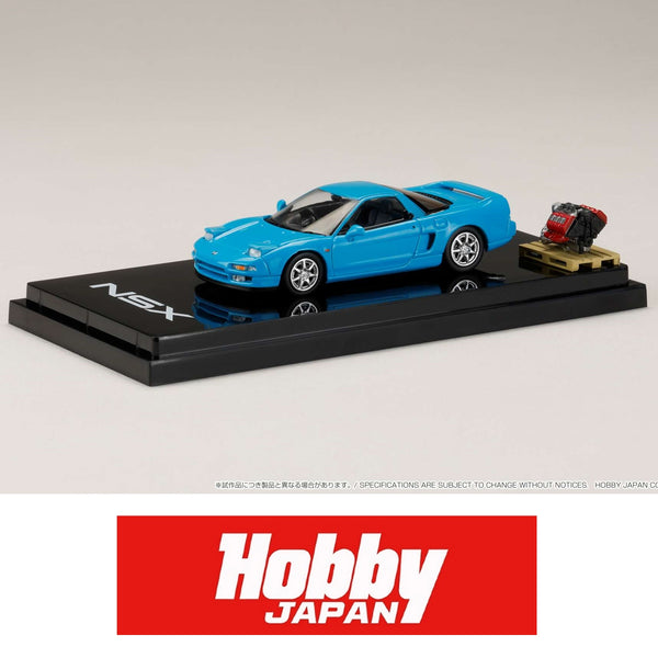 HOBBY JAPAN 1/64 Honda NSX Coupe with Engine Display Model Phoenix Blue HJ644006BBL