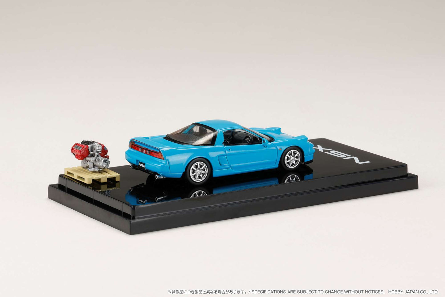 HOBBY JAPAN 1/64 Honda NSX Coupe with Engine Display Model Phoenix Blue HJ644006BBL