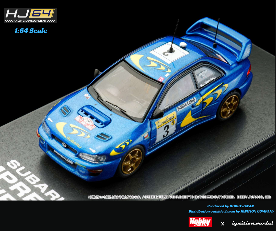 HOBBY JAPAN x IG 1/64 SUBARU IMPREZA WRC 1997 #3 (MONTE CARLO) HJR642041A