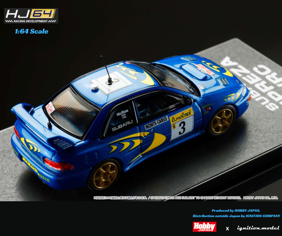 HOBBY JAPAN x IG 1/64 SUBARU IMPREZA WRC 1997 #3 (MONTE CARLO) HJR642041A
